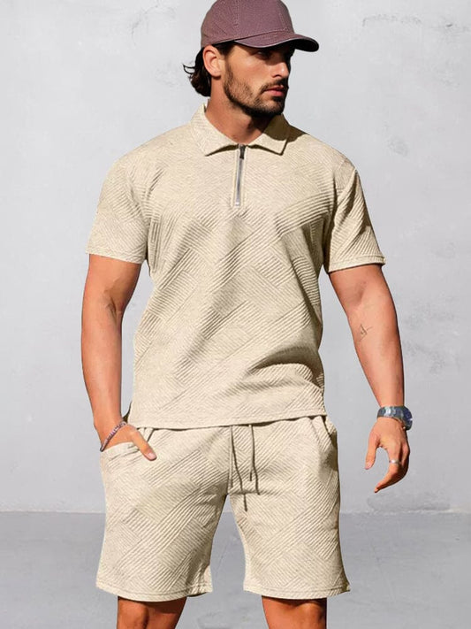 Athleisure Jacquard Textured Matching Set (Live Only)
