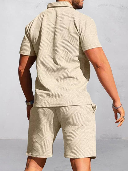 Athleisure Jacquard Textured Matching Set