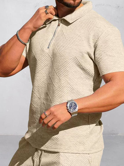 Athleisure Jacquard Textured Matching Set