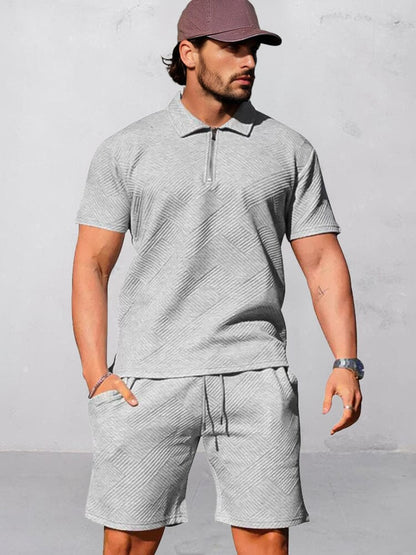 Athleisure Jacquard Textured Matching Set (Live Only)