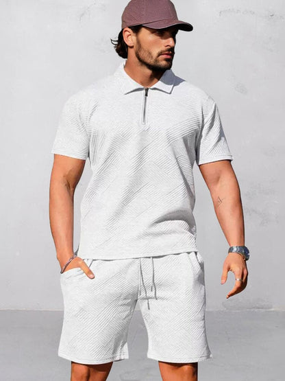 Athleisure Jacquard Textured Matching Set (Live Only)