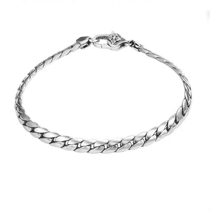 Men's Trendy Simple Silver Bracelet