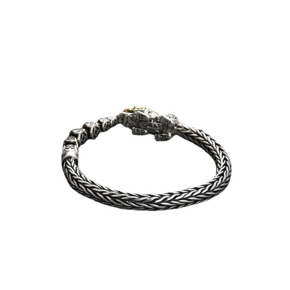 925 Silver Bracelet for Man Personality Woven