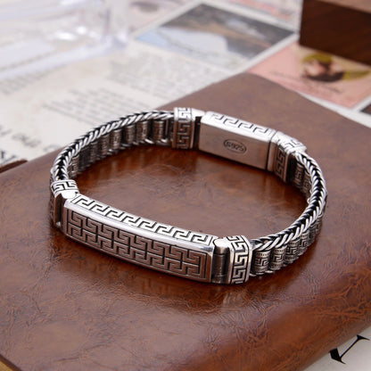 Original design sterling silver lettered bracelet