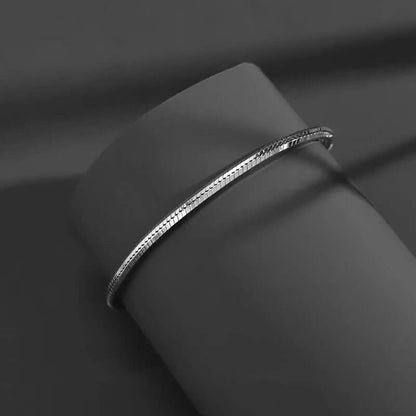 Sterling Silver Octagonal Snake Bone  Bracelet