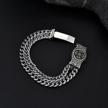 Coarse Cross Men's Double Layer Chain