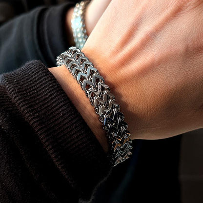 925 Silver Men's Personalized Square Bracelet