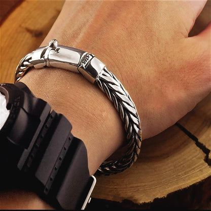925 Silver Vintage Tight Braided Bracelet