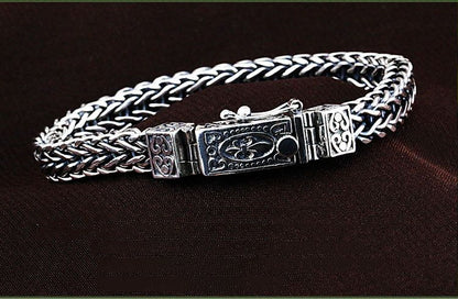 925 Silver men's vintage personality bracelet
