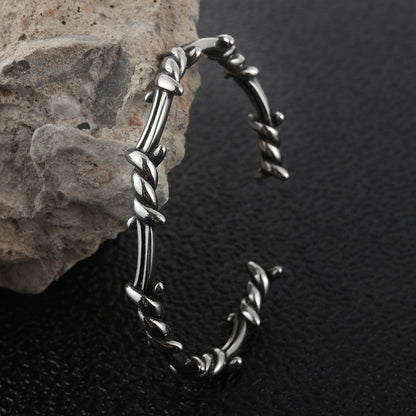 Twisted Thorn Open Bracelet