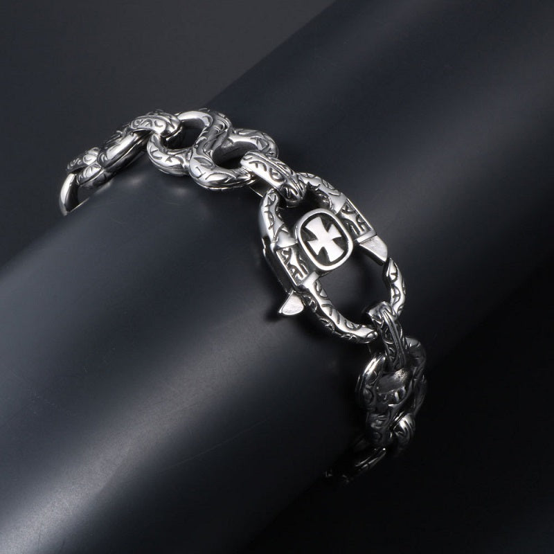 Vintage cross patterned bracelet