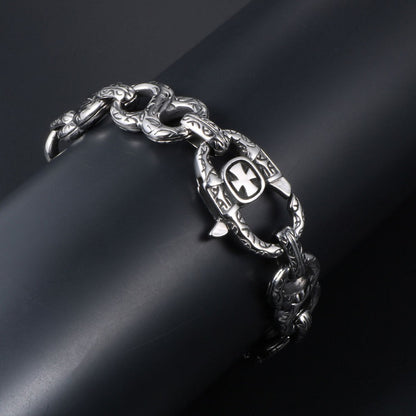 Vintage cross patterned bracelet