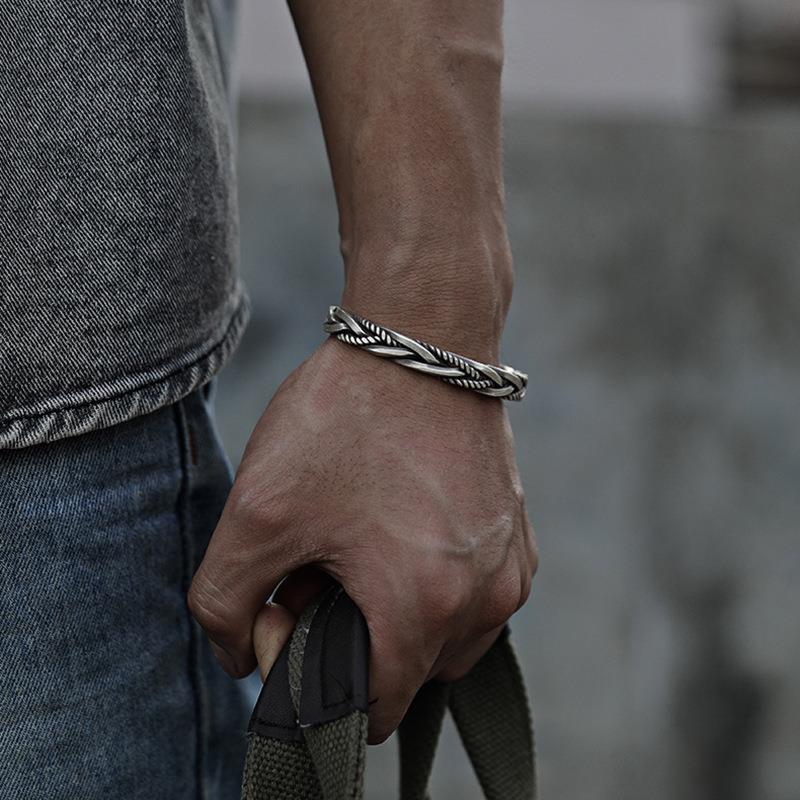 Fried Dough Twists Open Bracelet