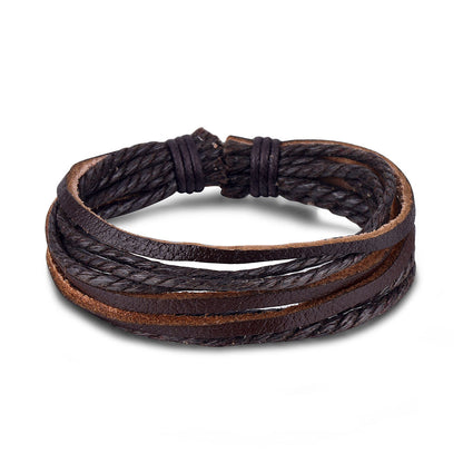 Hollow Triangular Leather Bracelet