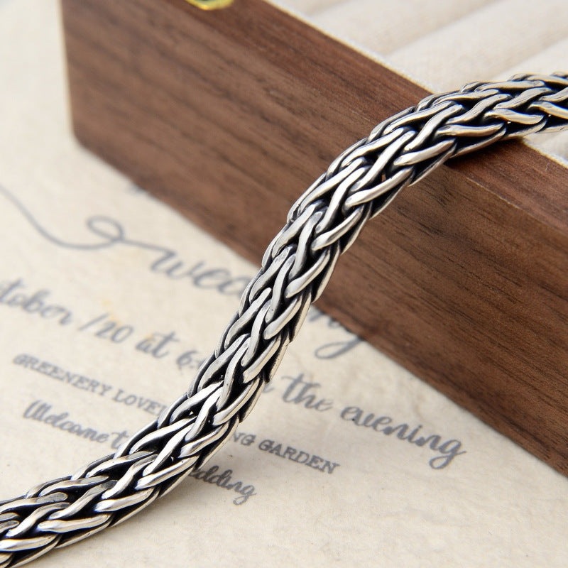 Two Tone Woven Prayer Hand Bracelet