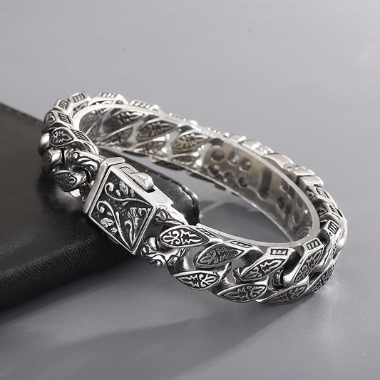 S925 Classic Retro Bracelet For Man Personality Woven