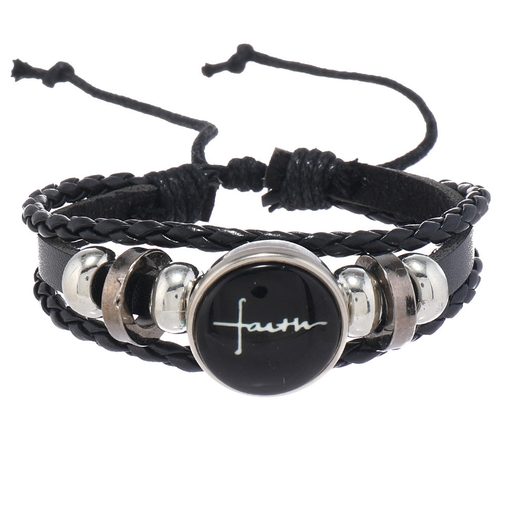 Faith Leather Bracelet