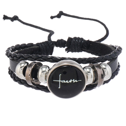 Faith Leather Bracelet
