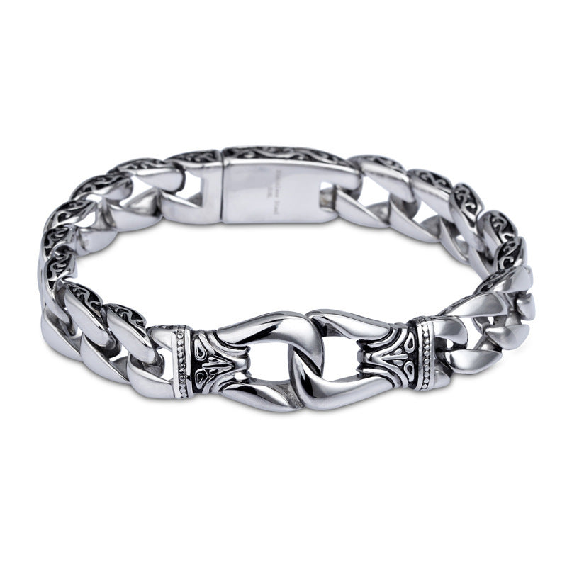 925 Silver Ethnic Pattern Bracelet