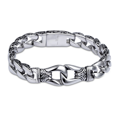 925 Silver Ethnic Pattern Bracelet
