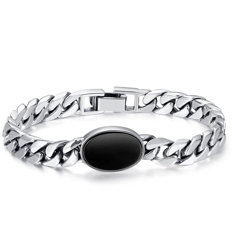 Black woven minimalist bracelet