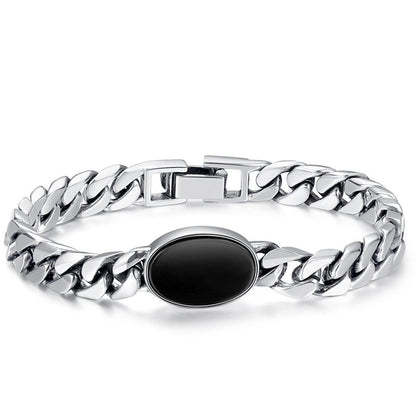 Black woven minimalist bracelet