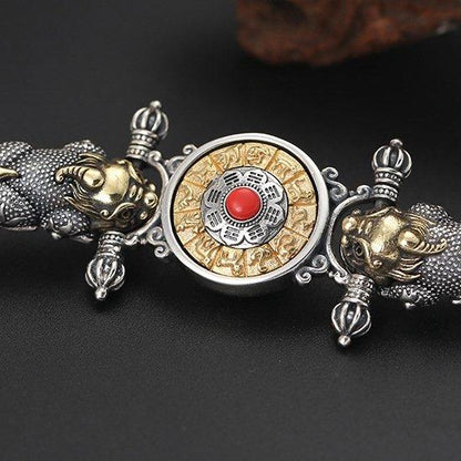 925 Silver Retro Pixiu Lucky Bracelet