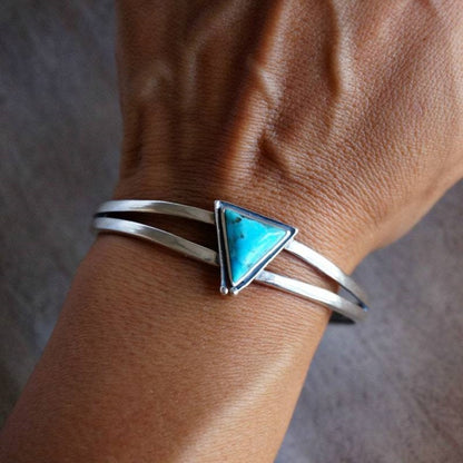 Vintage Turquoise Triangle Bracelet