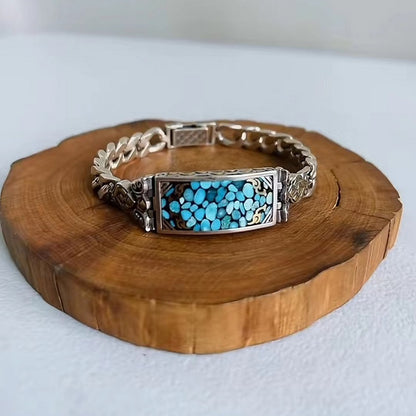 Turquoise square bracelet