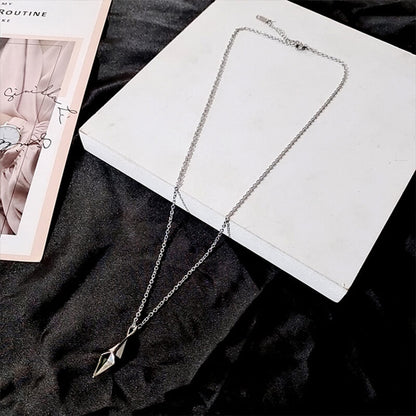 Personalized Retro Silver Diamond Pendant Men'S Necklace