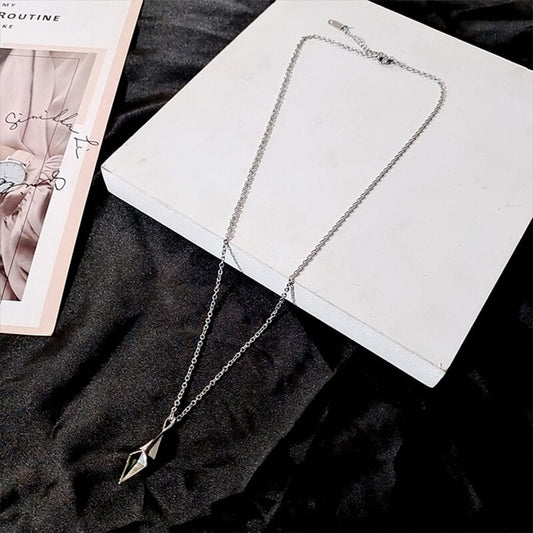 Personalized Retro Silver Diamond Pendant Men'S Necklace