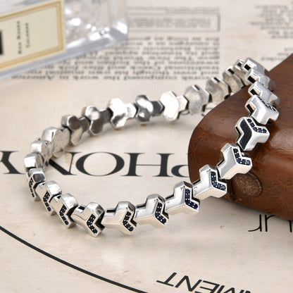 Inlaid zircon retro niche bracelet