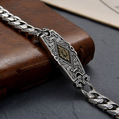 925 Sterling Silver Flower & Hope Chain Bracelet