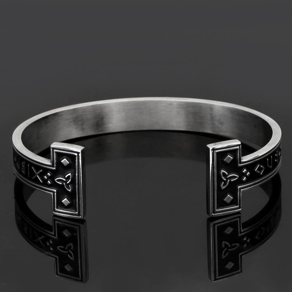 Viking Arm Ring With Elder Rune Bracelet