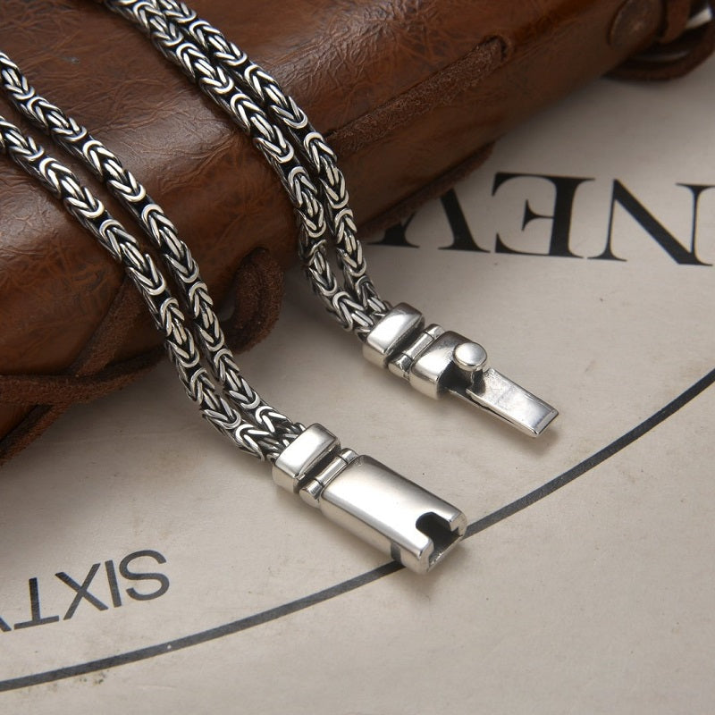 Double row braided peace pattern bracelet