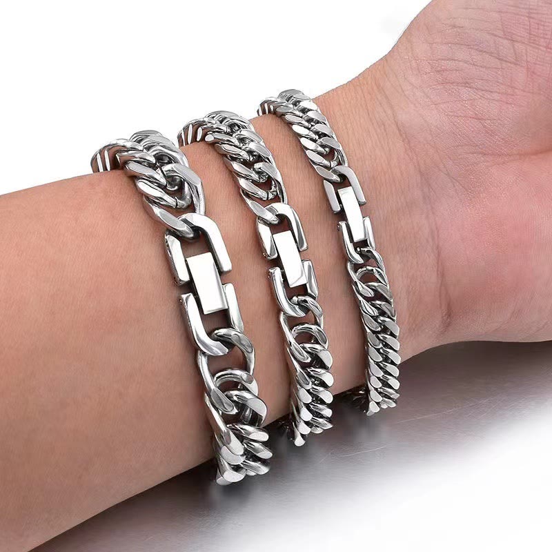 Hip-hop Thick Chain Dragon Weave Cuban Bracelet