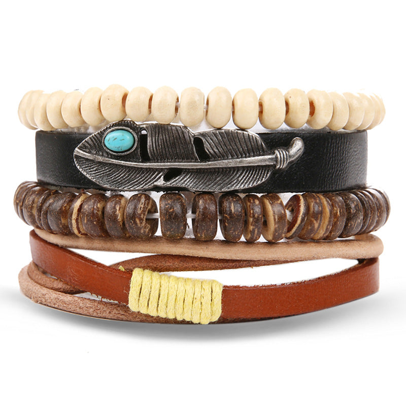 Hollow Triangular Leather Bracelet