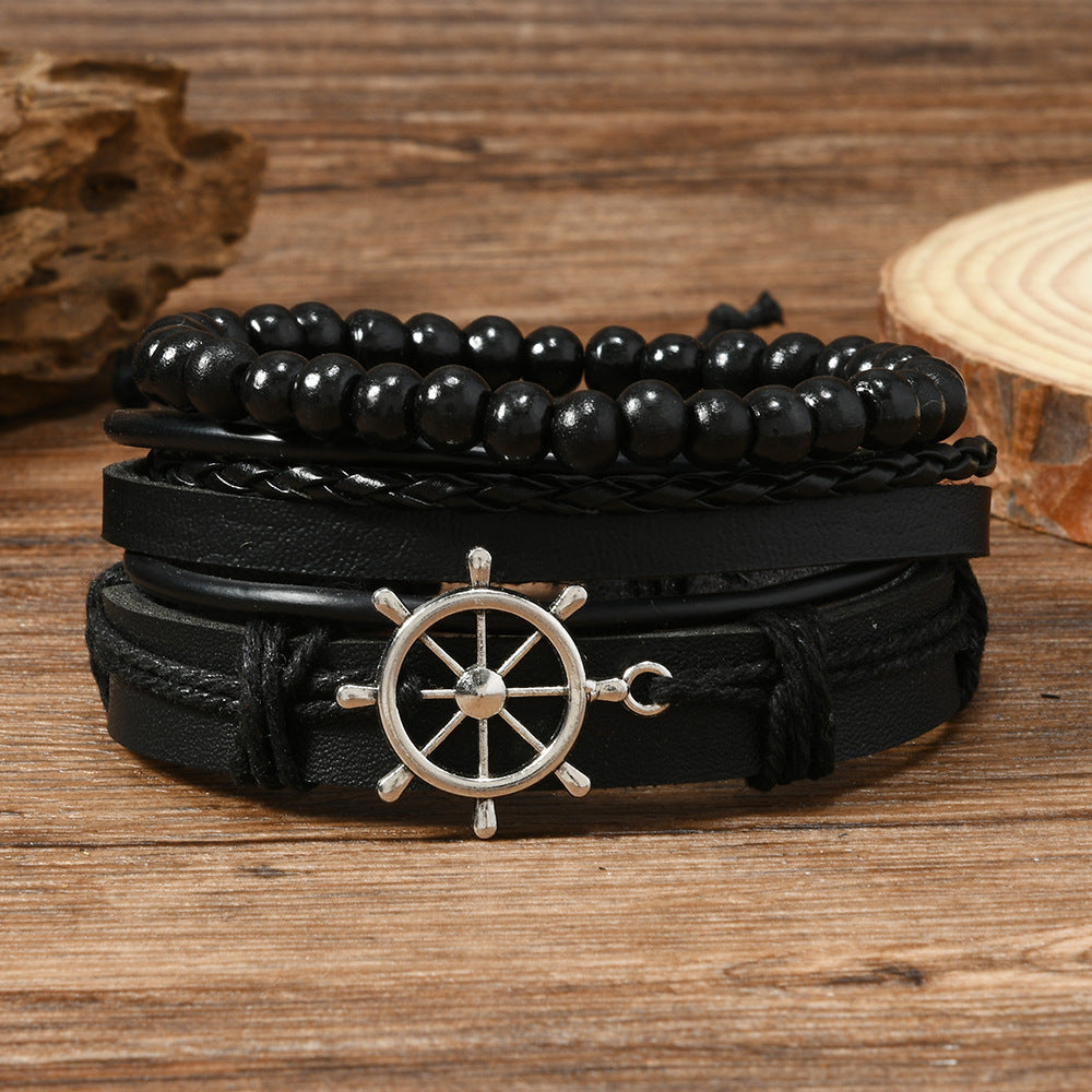 Retro DIY Woven Leather Bracelet