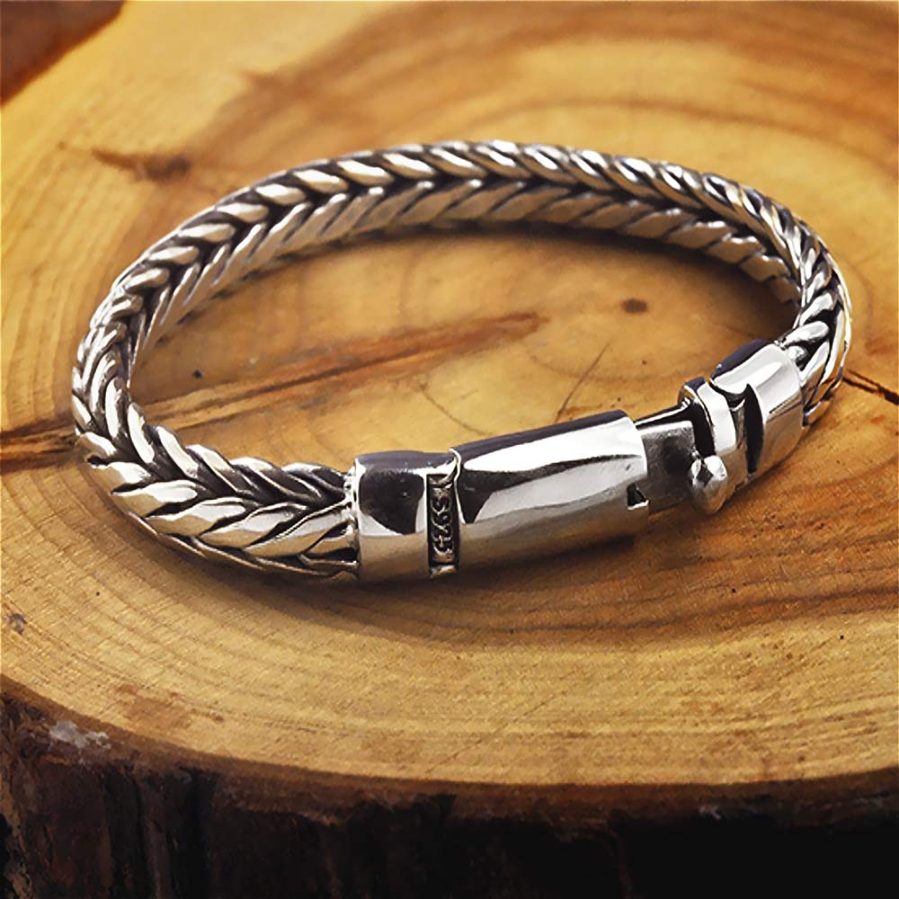925 Silver Vintage Tight Braided Bracelet
