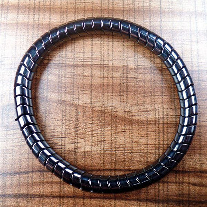 Black Snake Bone Magnet Bracelet