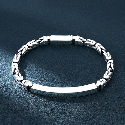 925 Silver Horseshoe Buckle Baracelet Men Male Thai Silver Retro Glossy Simplicity Baracelets Jewerly Gift