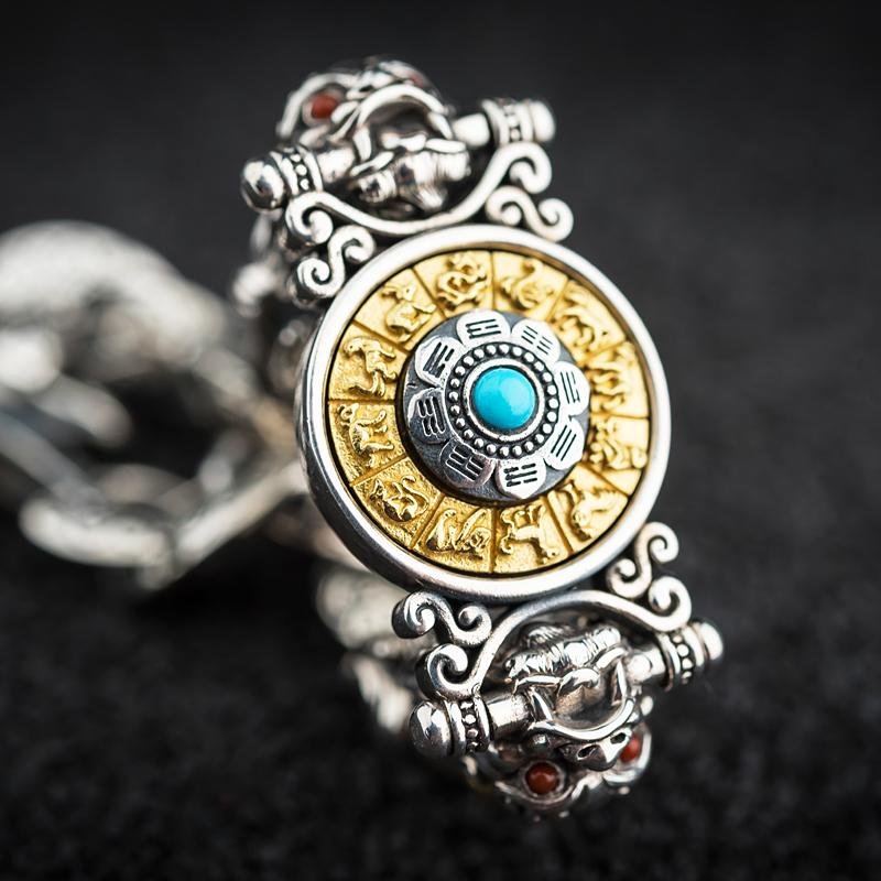 925 Silver Retro Pixiu Lucky Bracelet