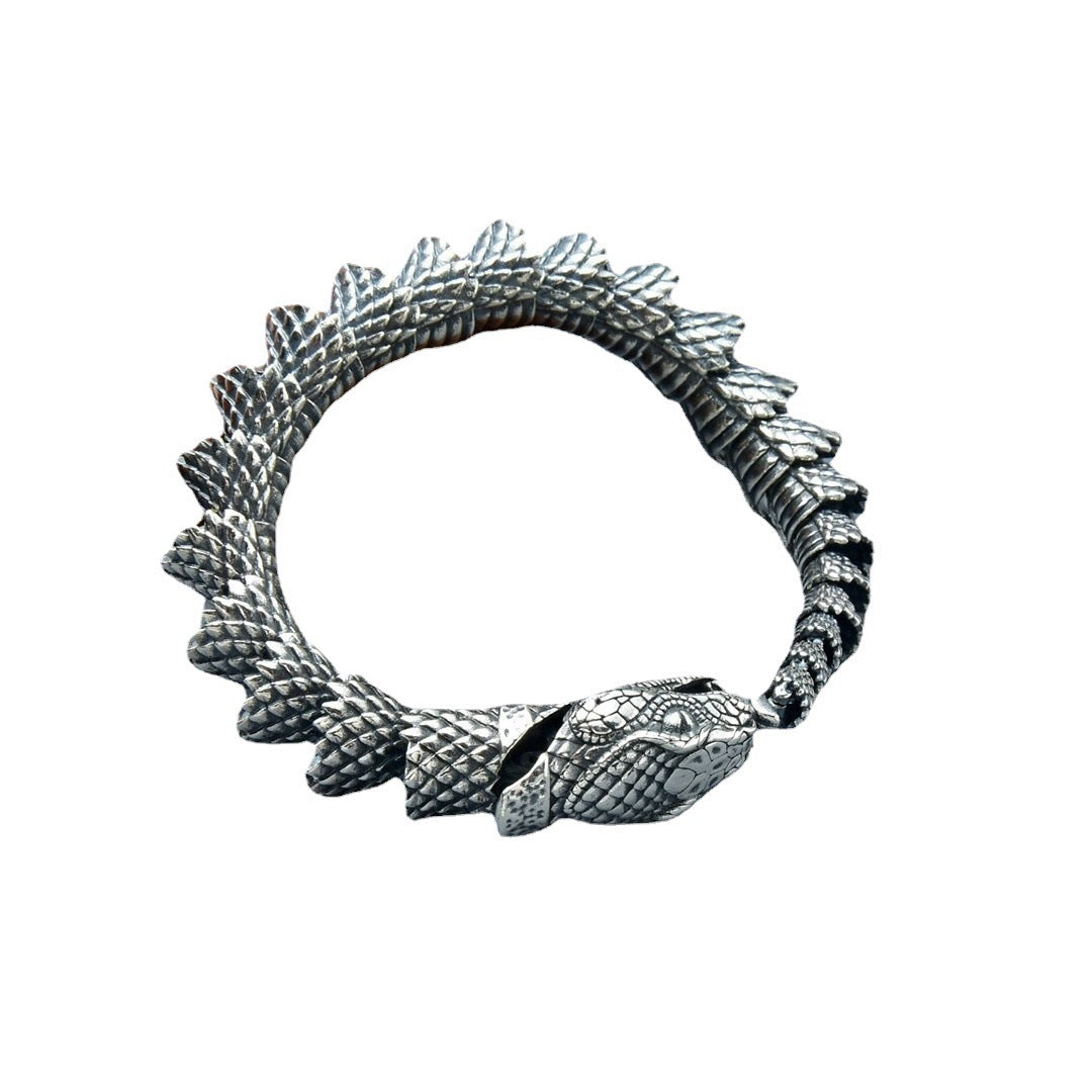 925 Silver Snake-shaped casual bracelet