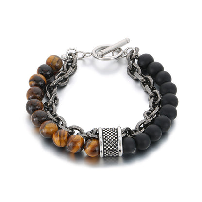 Retro Tiger Eye Stone Bracelet