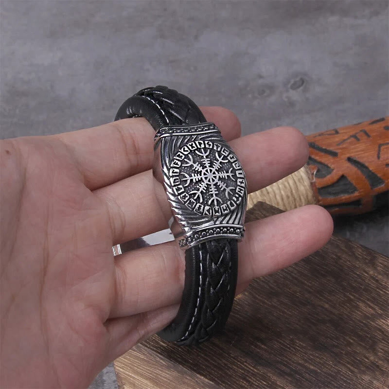 Viking Vegvisir Compass Bangle Valknut Bracelet