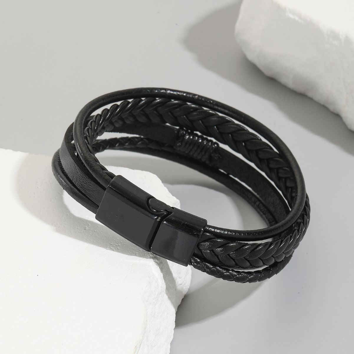 Simple Woven Leather Bracelet For Men