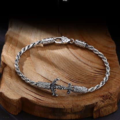 Hemp rope boat anchor bracelet