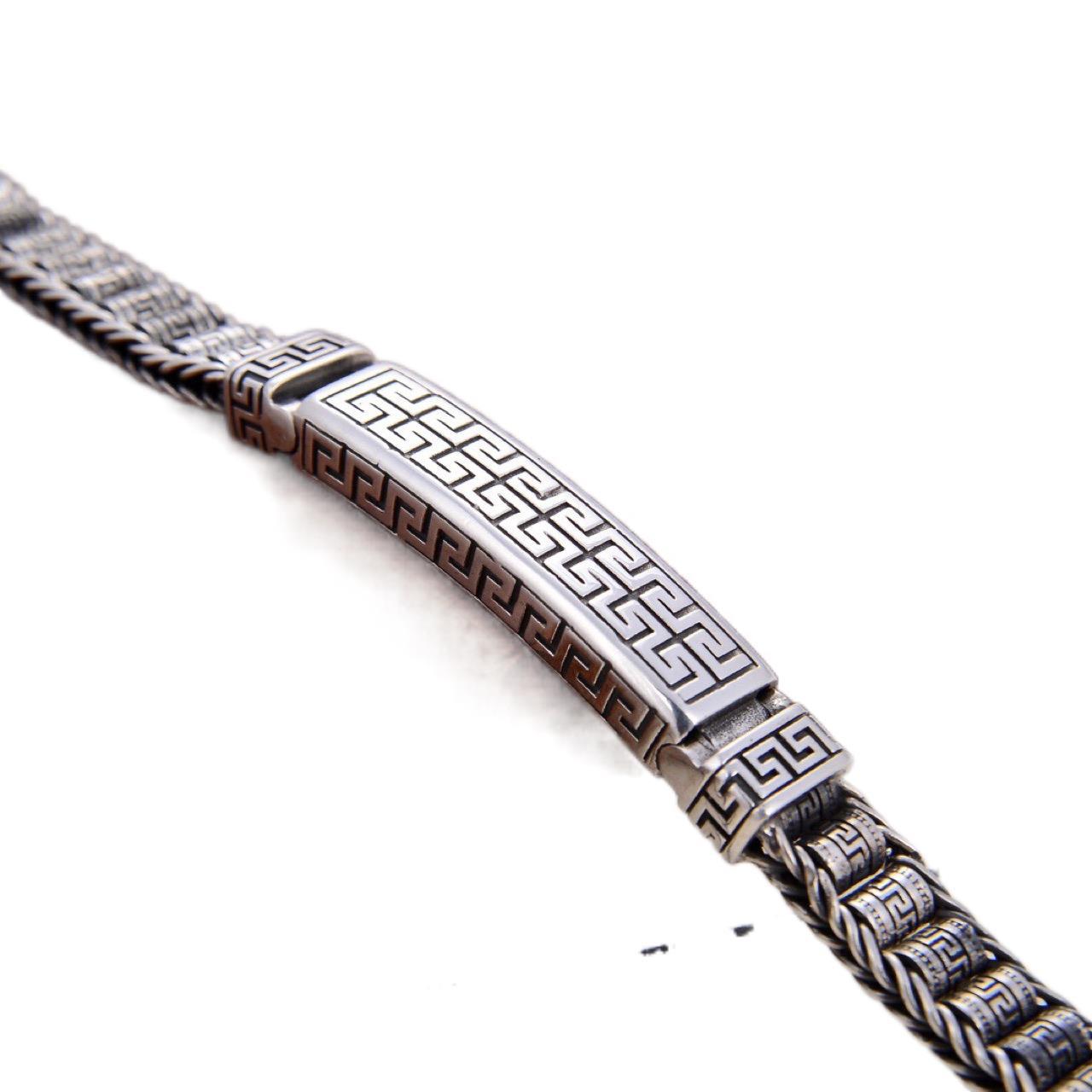 Original design sterling silver lettered bracelet