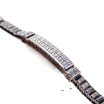 Original design sterling silver lettered bracelet