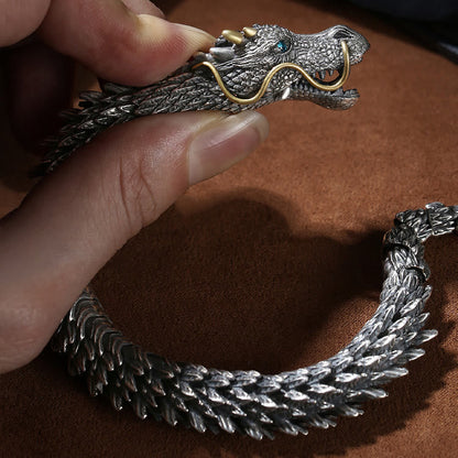 Handmade Three Dimensional Dragon Bracelet